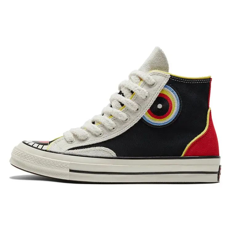 Converse Chuck Taylor All Star Anni 70 High Top Sneakers di Tela Sneakers Unisex Nero Bianco Rosso A05276C 44 5