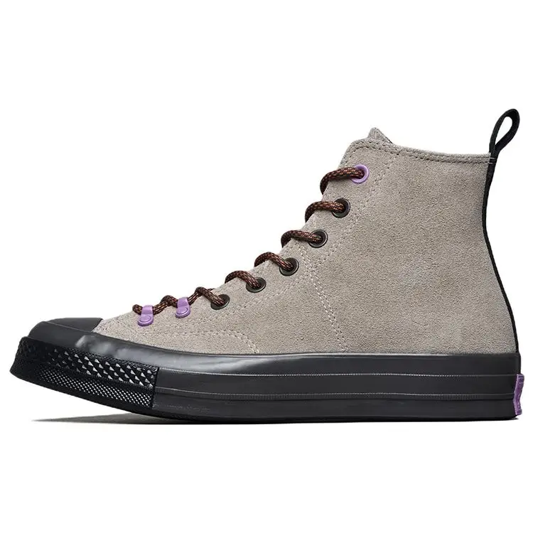 Converse Chuck Taylor All Star Anni 70 Moda Versatile High-Top Pelle di Capra Tela Scarpe Sneakers Unisex Grigio Nero 172500C