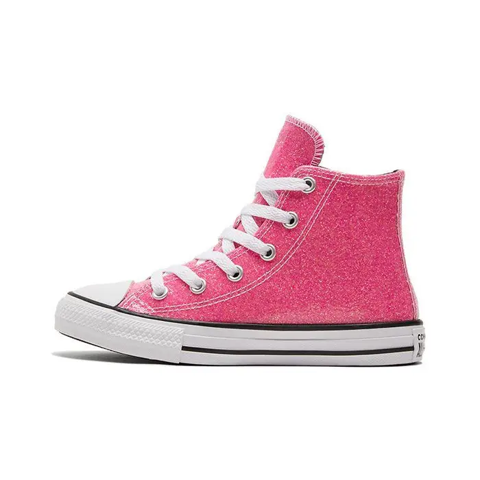 Chuck Taylor All Star Comode Versatili Scarpe Alte in Tela Sneakers Bambino Rosa-Rosa 672098C 36