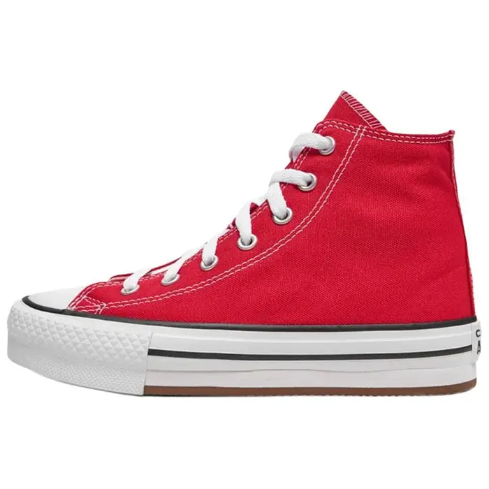 Chuck Taylor All Star EVA Lift Platform High GS Rosso Scarpe da Ginnastica per Bambini Bianco Nero A08425C 37 5