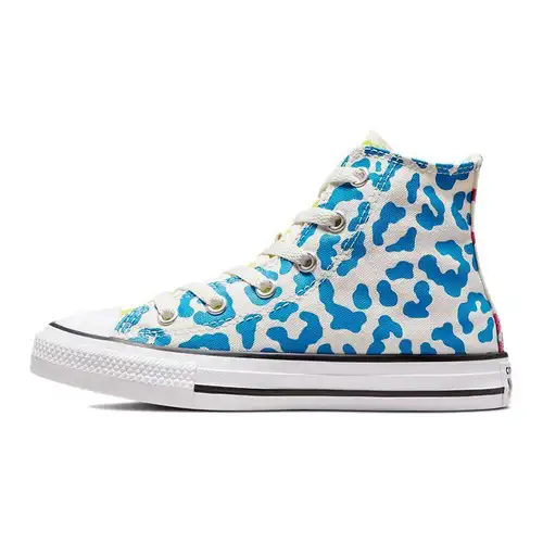 Converse Chuck Taylor All Star High GS Stampa Leopardo Sneakers Bambino Multicolore Egret Kinetic-Blue 672089F