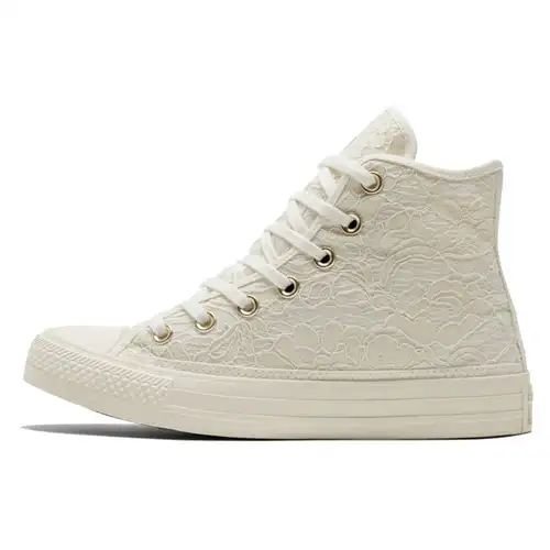 Converse Chuck Taylor All Star High Lace - Egret Sneakers da Donna Crema Oro A01775C