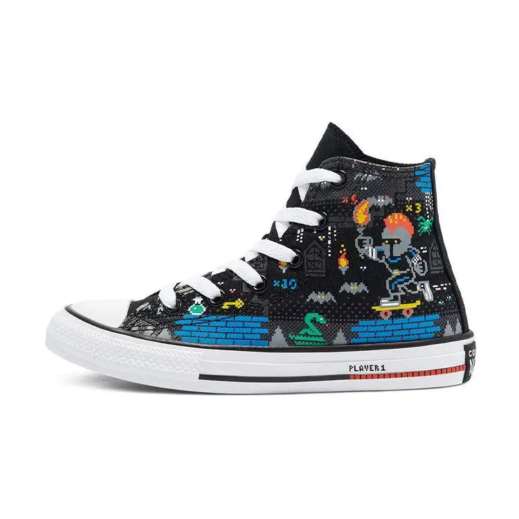 Converse Chuck Taylor All Star High Top Scarpe di Tela Comode Sneakers Bambini Nere 670212C