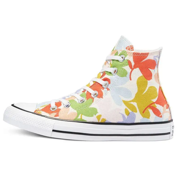 Converse Chuck Taylor All Star High Top Scarpe Quotidiane Colorate in Tela Sneakers da Donna Bianco Verde Arancio 570805C