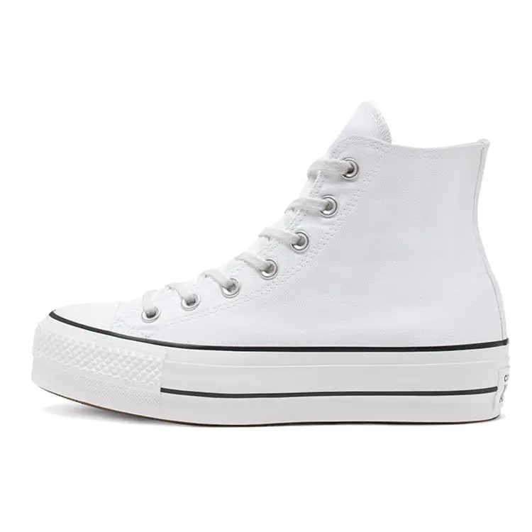 Converse Chuck Taylor All Star Platform High Bianche Sneakers Donna Nere 560846C