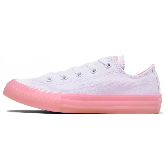 Chuck Taylor All Star Scarpe Basse in Tela Sneakers Bambino Rosa Bianco 660719C 38