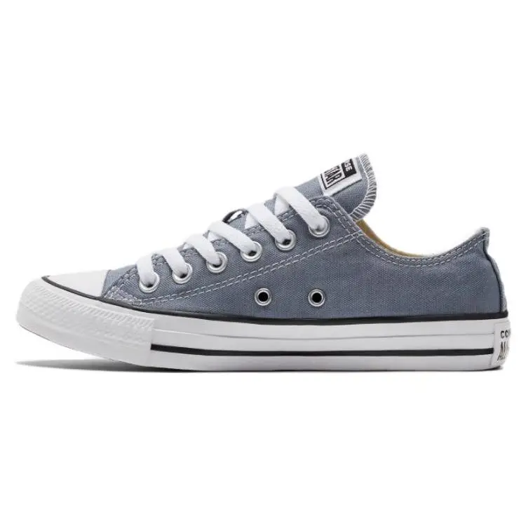Converse Chuck Taylor All Star Scarpe di Tela Basse Trendy Comode Sneakers Unisex Grigio Bianco A02802C 37 5