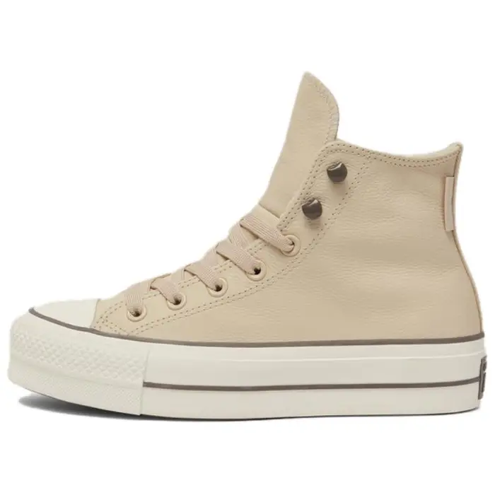 Chuck Tayor All Star Lift Platform High Pelle Weatherized - Miso Glaze Sneakers da Donna Crema Tartufo Egret A11158C 36 5