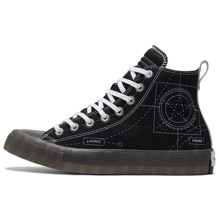 Converse Comode Versatili Sneakers Alte in Tela Unisex sneakers Nere 173207C