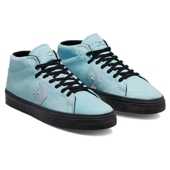 Fucking Awesome x Converse Louie Lopez Pro Mid Tinta Ciano Sneakers Unisex Blu Nero A05074C 44 miniatura 4