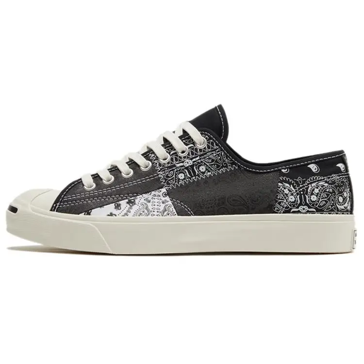 Converse Jack Purcell Gold Standard Open Smile Fiore di Anacardio Comode Versatili Scarpe Basse in Tela Sneakers Unisex Nero Bianco Grigio
