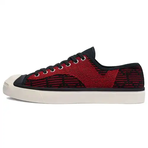 Converse Jack Purcell Rally Patchwork - Tomato Puree Sneakers Unisex Rosse Nere Bianche 170473C 42 5