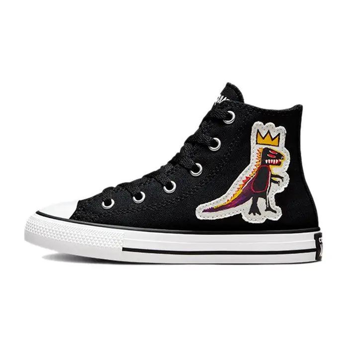 Jean-Michel Basquiat x Converse Chuck Taylor All Star High PS Dispenser Pez Scarpe da Ginnastica per Bambini Nero Multi Egret 372587C 33