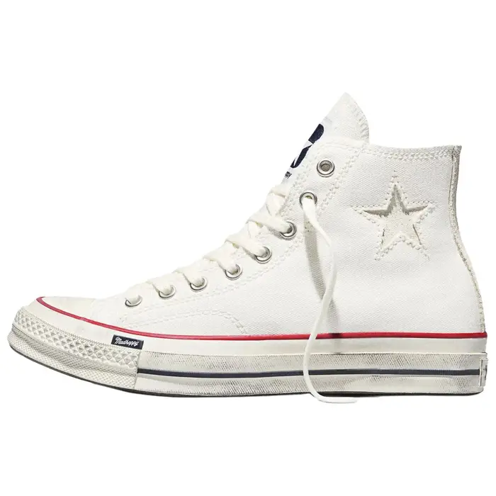 Converse Madhappy x Chuck 70 Bianco Vintage Sneakers Unisex Egret Smalto-Rosso A19149C