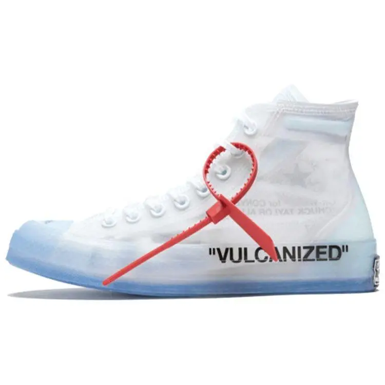 Converse Off-White x Chuck Taylor All Star Hi The Ten Collaborazione Trendy Confortevoli Antiscivolo Leggere Scarpe da Skate High-Top