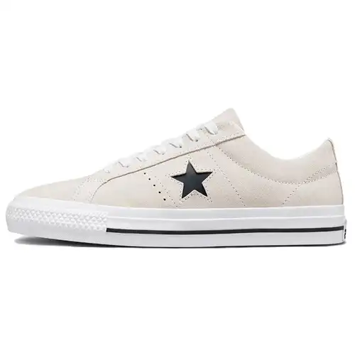 Converse One Star Pro Suede Low Egret White Sneakers Unisex Crema Nero 172950C 42 5