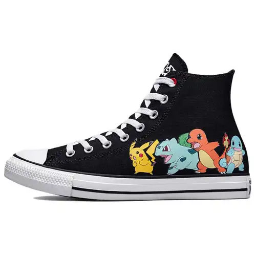 Converse Pokemon x Chuck Taylor All Star High Primi Partner Sneakers Unisex Nero Multi Bianco A01089C