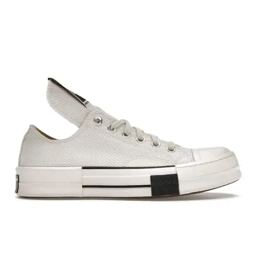 Converse Rick Owens x DRKSHDW DRKSTAR Chuck 70 Low Egret Sneakers Unisex Bianco Nero A00134C