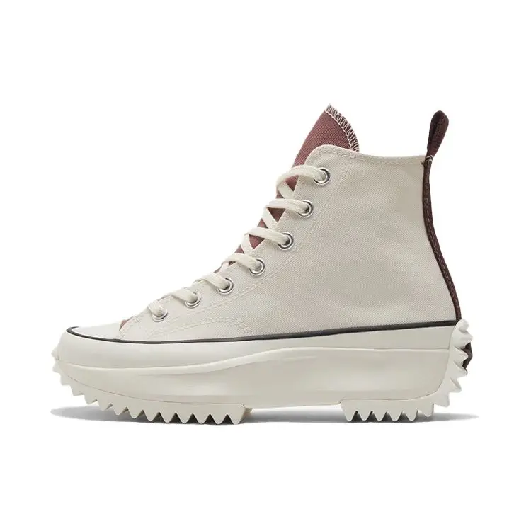 Converse Run Star Hike Tri-Panel Scarpe di Tela Alte Comode Versatili Sneakers Unisex Arancioni Bianche 171122C 35 5