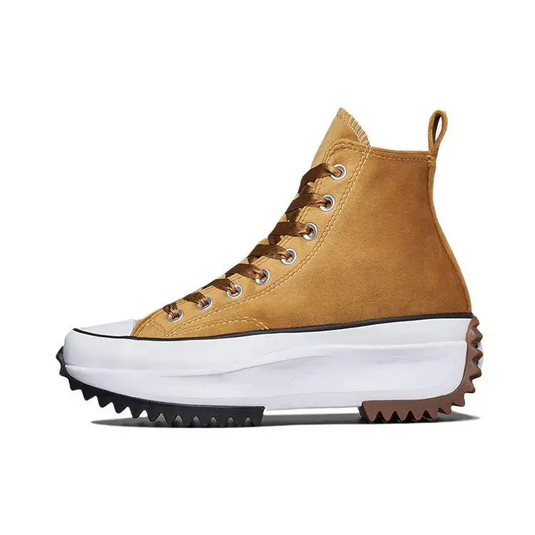 Converse Scarpe Casual Versatili Alte in Tela Run Star Hike Sneakers Unisex Giallo Zenzero 172505C