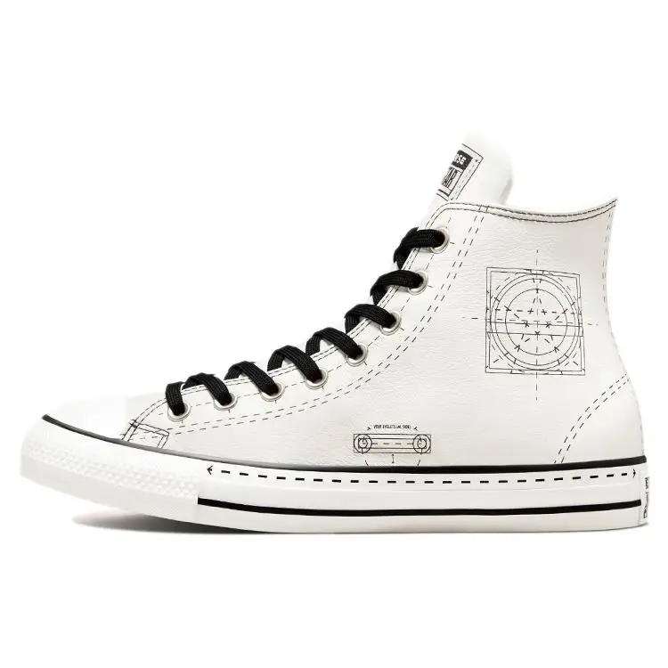 Converse Scarpe Chuck Taylor All Star Future Utility High Top in Tela Sneakers Unisex Bianco Nero 173067C