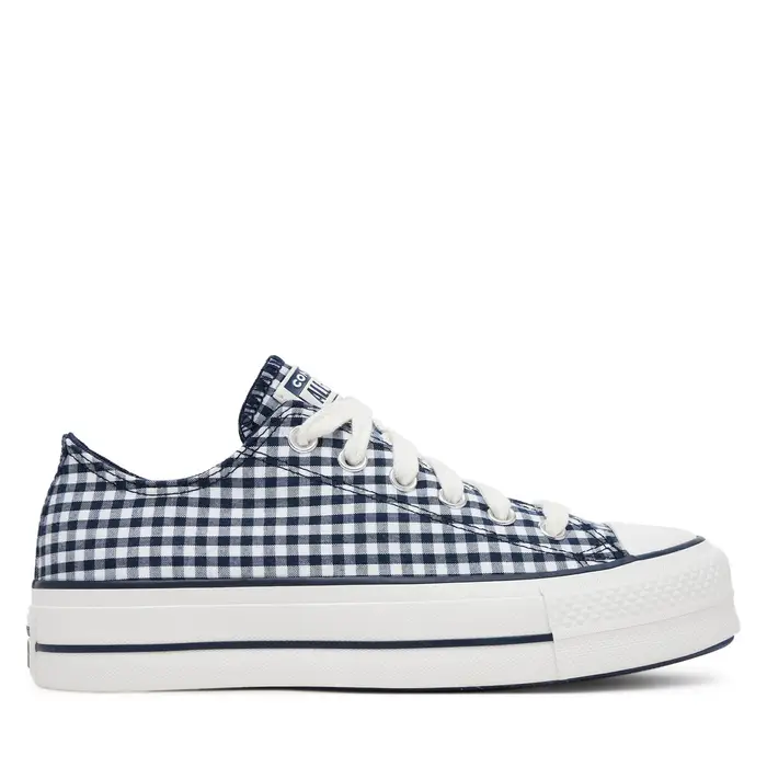Scarpe da ginnastica Converse Chuck Taylor All Star Lift Platform Gingham A13664C Blu scuro