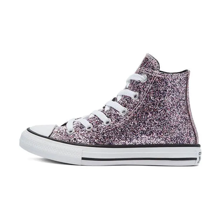 Converse Serie All Star Scarpe di Tela Alte Comode Versatili Sneakers Bambino Glitter 669295C 35 5