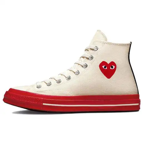 Converse Sneakers Unisex Comme des Garçons Play x Chuck 70 High Pristine Red Crema Egret A01794C 44 5