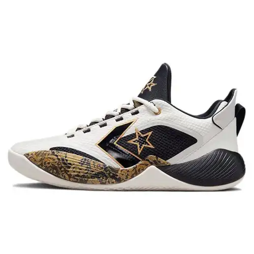 Converse Sneakers Unisex All Star BB Shift Low First Game Check Bianco Aironato Oro A02517C