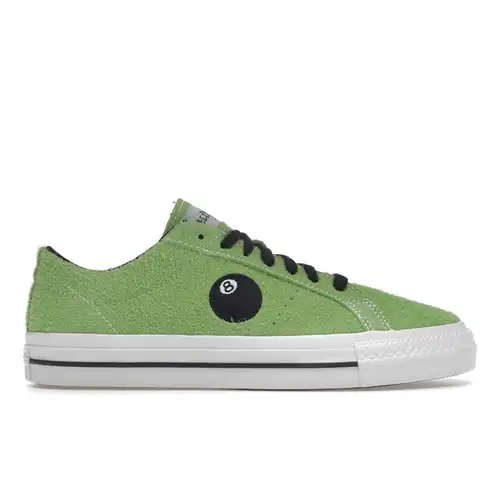 Converse Sneakers Unisex Stussy x One Star Pro Low 8 Ball Verde Verde-Flash Bianco A03712C