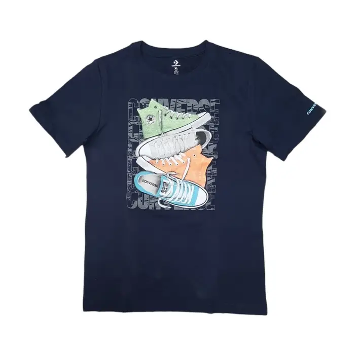 T-shirt Converse 8CB396 Blu