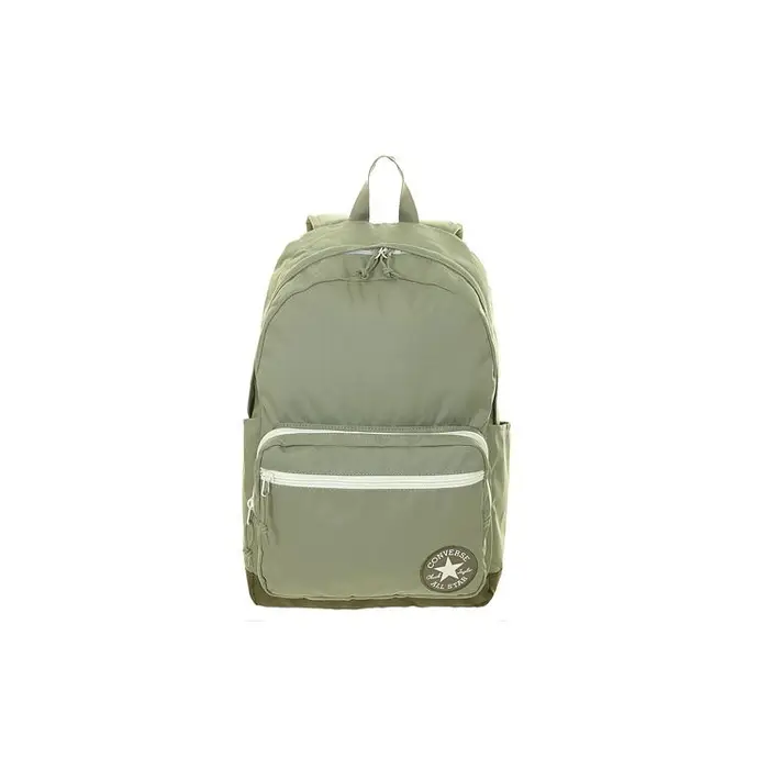 Converse Zaino Go 2 Classico Versatile Studente Cerniera Borsa in Nylon Zaino Unisex Verde Fagiolo 10017265-A04-372 Sage Green