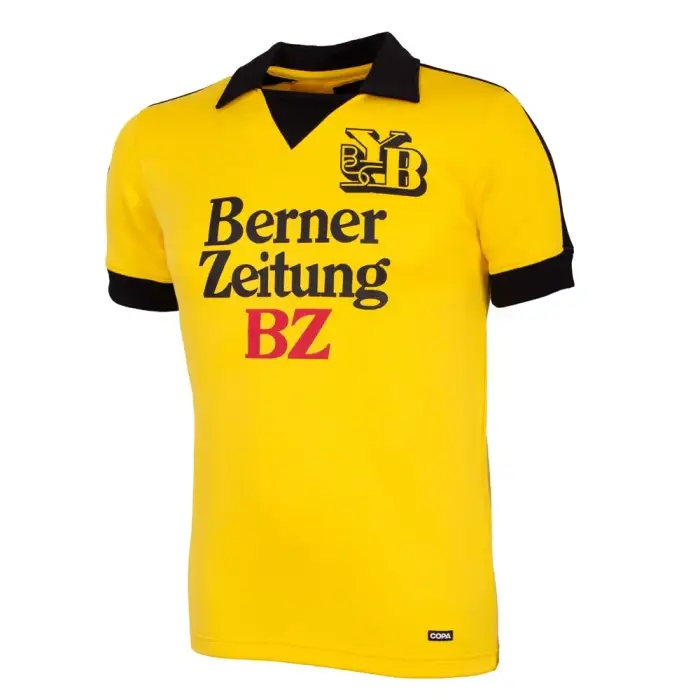 Copa Football Maglia BSC Young Boys 1980 - 81 Retro Jaune
