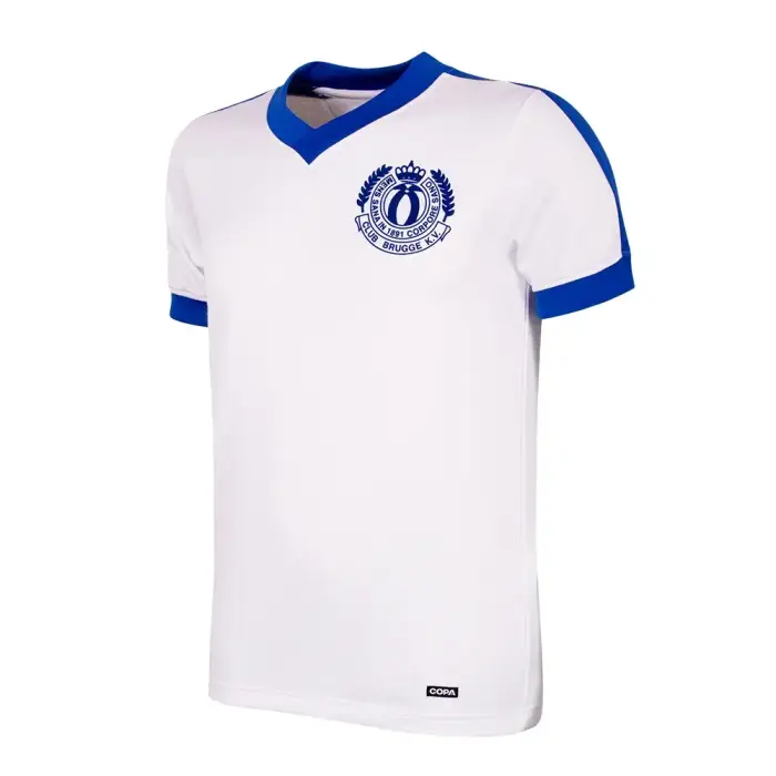 Copa Football Maglia Club Bruges 1977 - 78 Wembley Retro Blanc