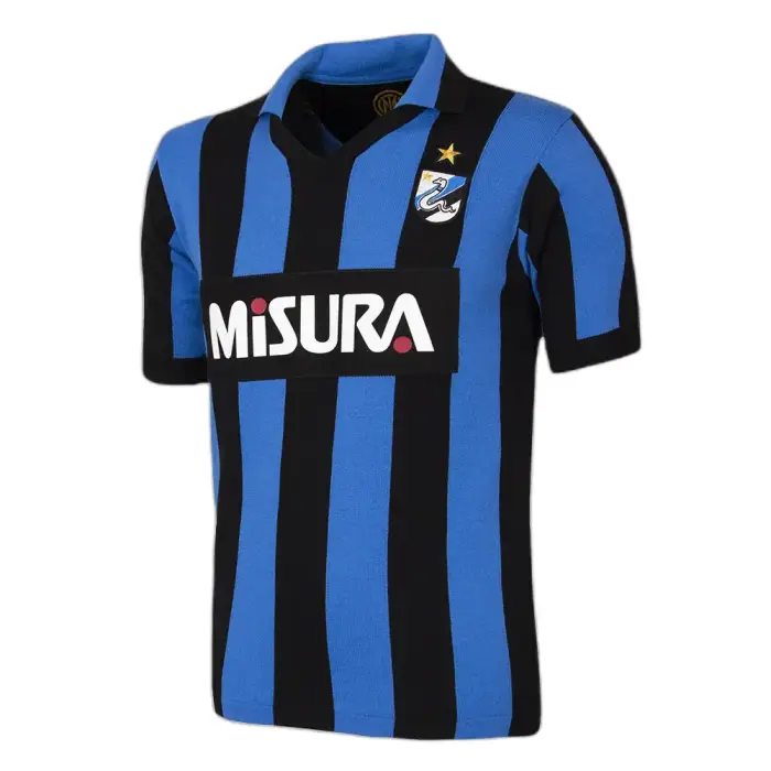 Copa Football Maglia Inter Milan 1986 Retro Bleu