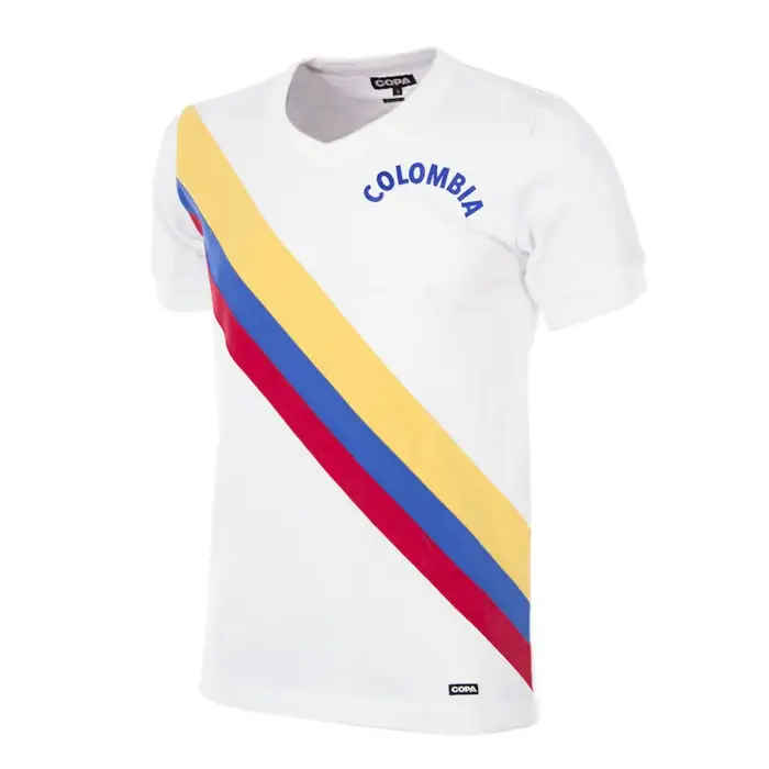 Copa Football Maglia retrò Copa Colombie 1973 Blanc