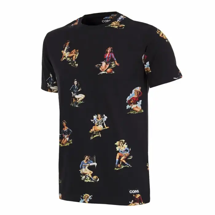 T-shirt Copa Calcio Donna Noir