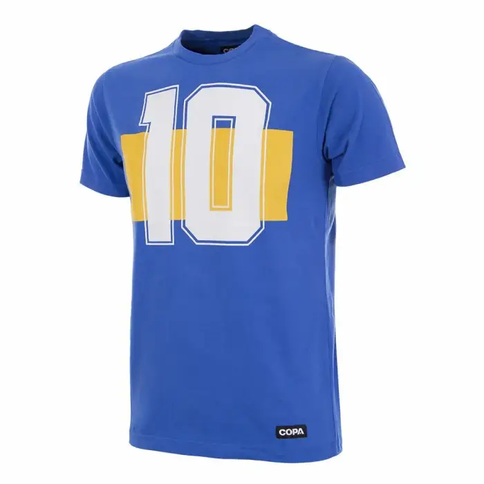 T-shirt numero 10 Boca Juniors Retro Bleu