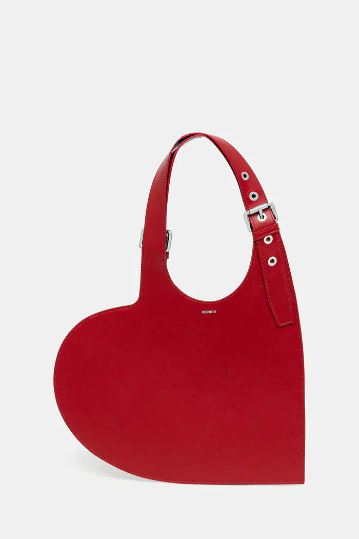 coperni borsa a mano in pelle Belt Heart Tote Rosso