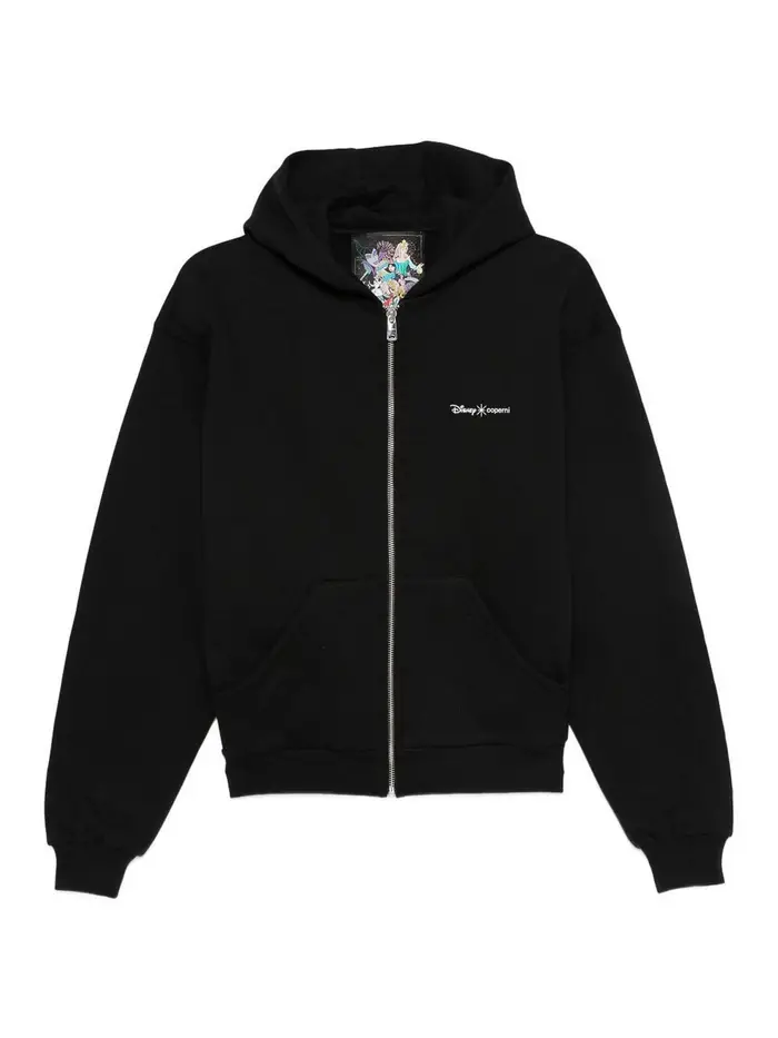Coperni Felpa con cappuccio con zip Nero