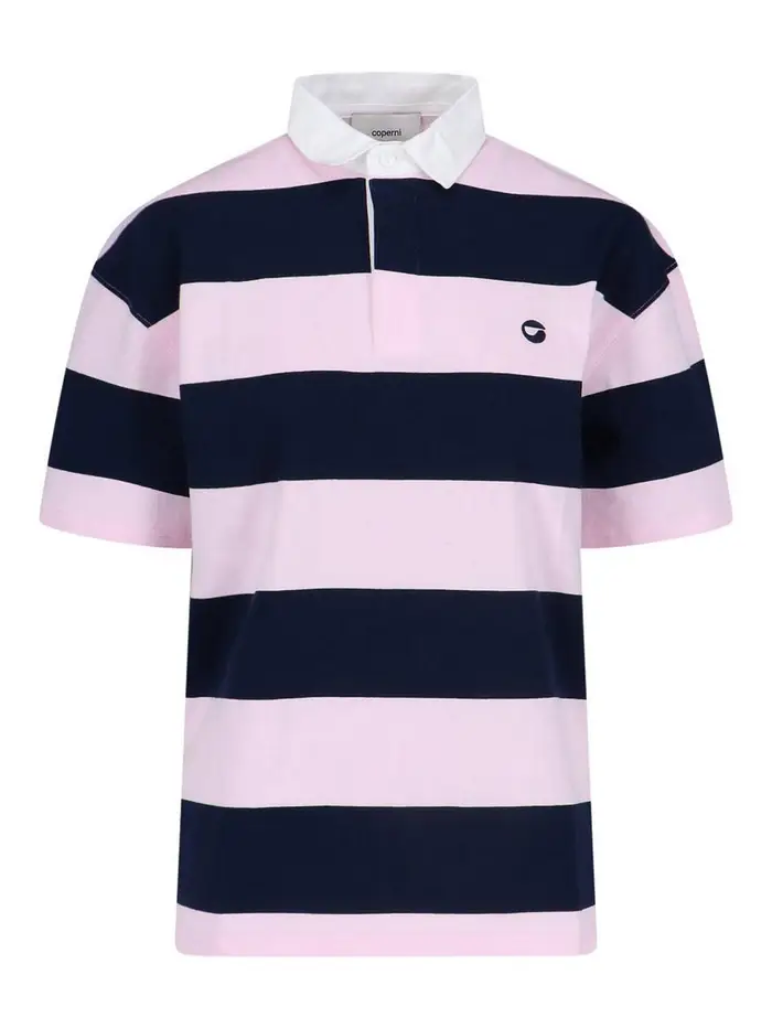 Coperni Polo A Righe Color Carne E Neutri