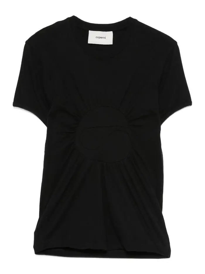 Coperni T-Shirt Con Arricciatura Nero