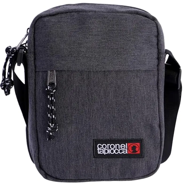 Coronel Tapiocca Borsa Da Uomo, Tracolla Grigio (Grey), 17.5x22x5.7