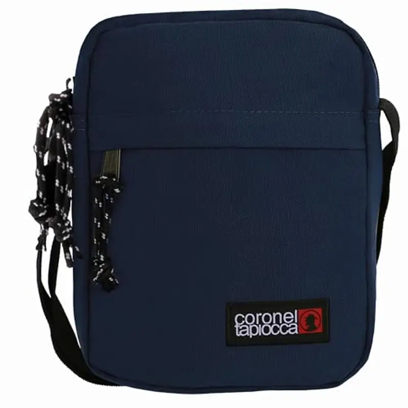 Coronel Tapiocca Borsa Da Uomo, Tracolla Marino, 17.5x22x5.6