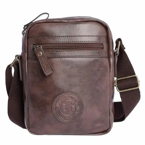 Coronel Tapiocca Pietro, Borse a Spalla da Uomo Marrone