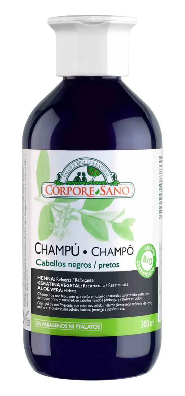 Corpore Henné di Shampoo 300 ml Capelli Neri Bio