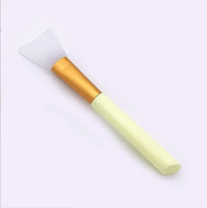 Pennello per trucco di bellezza per la cura della pelle, maschera per il viso professionale in silicone, miscelazione del fango giallo