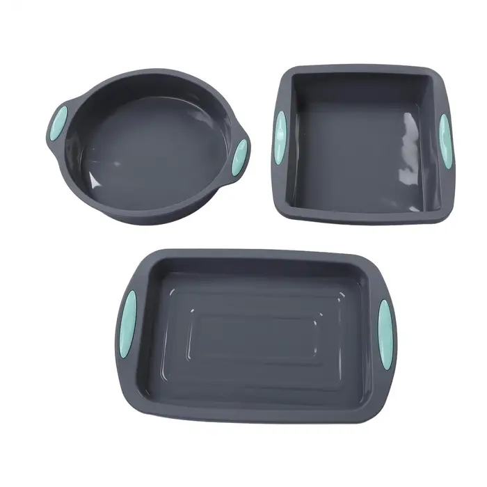 3 Pezzi Stampini per Torta in Silicone Antiaderenti Stampo per Cottura Torta Pane Resistente al Calore Utensili da Forno Forno L(for 6 5-9kg)