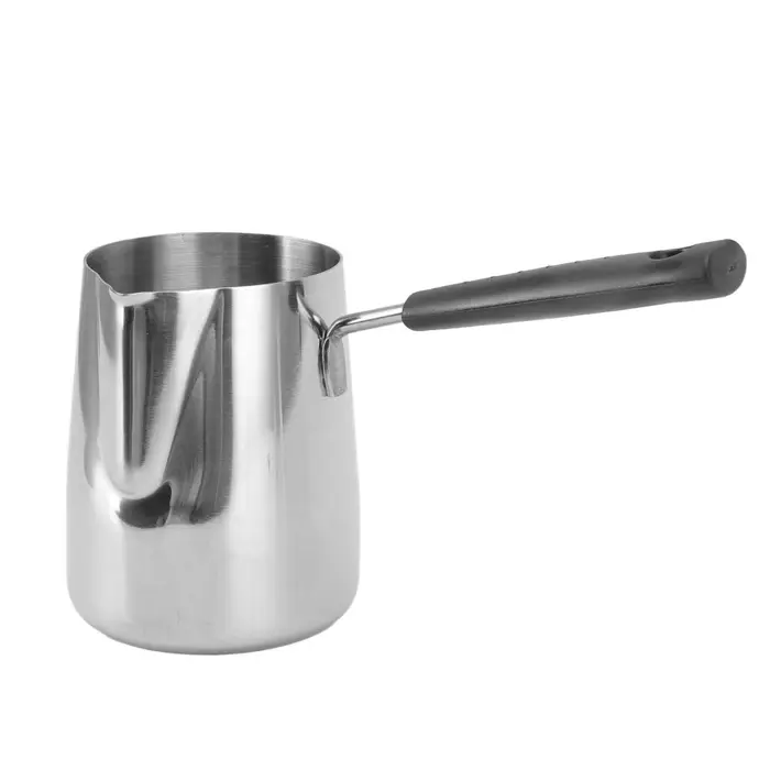 CosyHome Brocca Lattiera per Caffè Design Graduato Acciaio Inossidabile 304 Manico Lungo Resistente al Calore Brocca per Montare il Latte