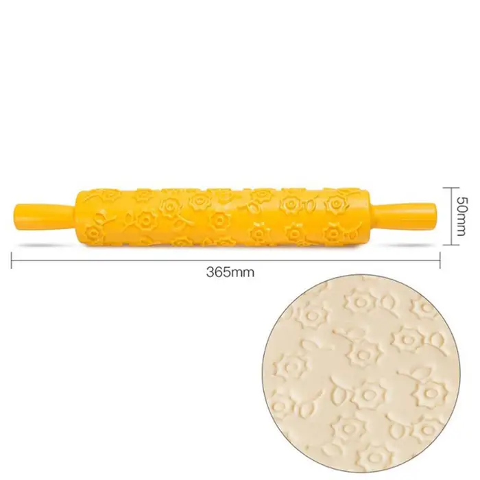 CosyHome Mattarello in Plastica Antiaderente per Pasta di Zucchero Strumento Portatile Mattarello Goffrato Pasta di Zucchero Pasticceria